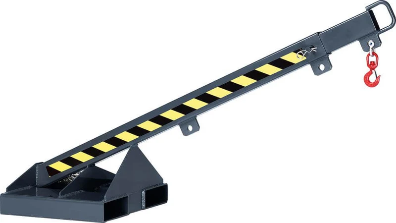 Bras de charge NEUTRE, type RLH-T 1, extensible 5 fois, 1000 kg, inclinaison 25°, max. 2370 mm, gris anthracite RAL 7016