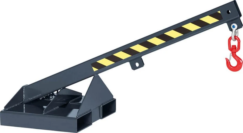 Bras de charge NEUTRE, type RLH-1 1000 kg, inclinaison 25° max. 1390 mm, gris anthracite RAL 7016