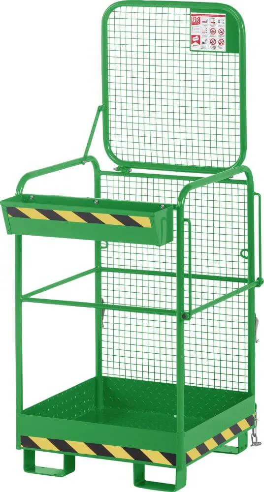 Panier de travail NEUTRE, type RAK-One 800x800x1900 mm capacité de charge 240 kg RALRAL 6018 jaune-vert