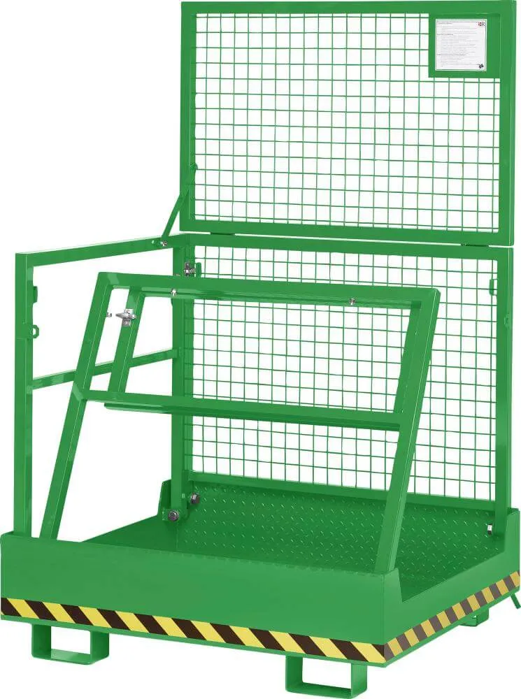 Panier de travail NEUTRE, type RAK-Comp.1200x1080x1910 mm capacité de charge 300 kg RAL 6018 jaune-vert