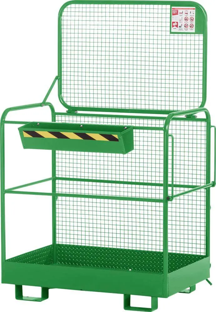Panier de travail NEUTRE, type RAK-Eco 1200x800x1900 mm capacité de charge 300 kg RAL 6018 jaune-vert