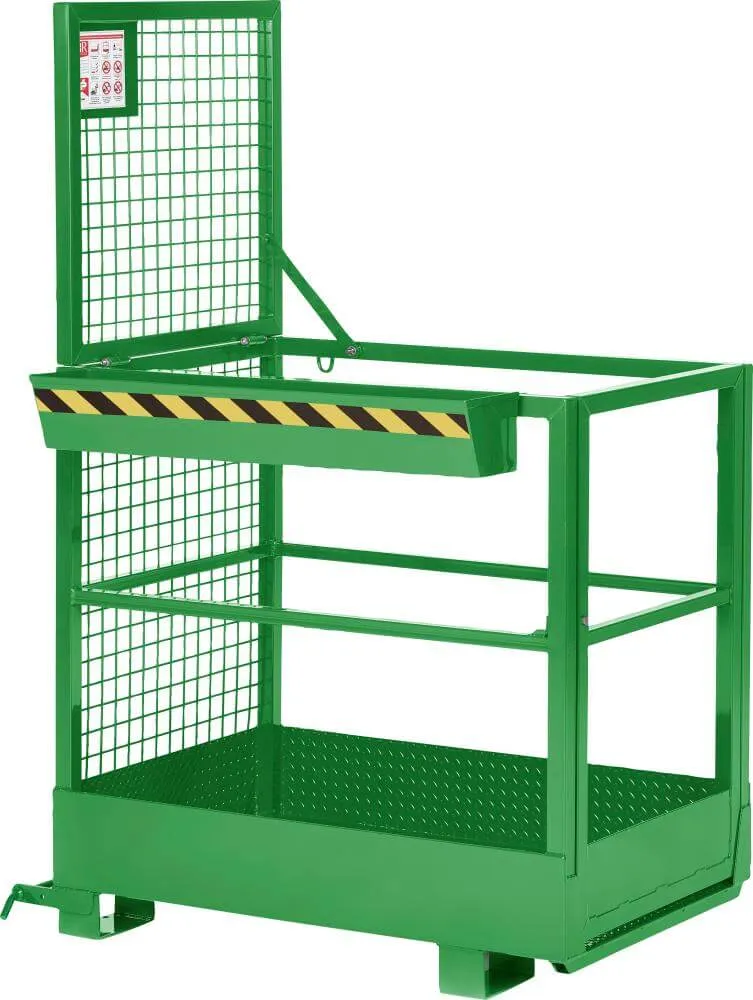 Panier de travail NEUTRE, type RAK-Slim 800x1200x1900 mm capacité de charge 300 kg RAL 6018 jaune-vert