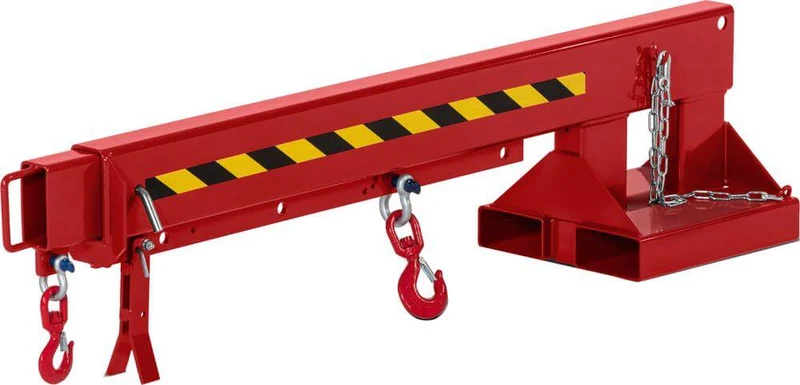 Bras de grue NEUTRE, type RKA-3, extensible 6 fois, 3000 kg, non réglable, 2220-3720 RAL 3000 rouge feu