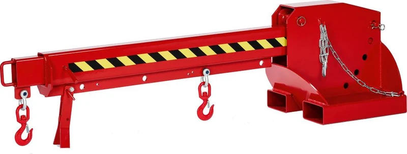 Bras de grue NEUTRAL, type RKT-3 extensible 6 fois, 3000 kg, réglable 5 fois, 2260-3760, RAL 3000 rouge feu