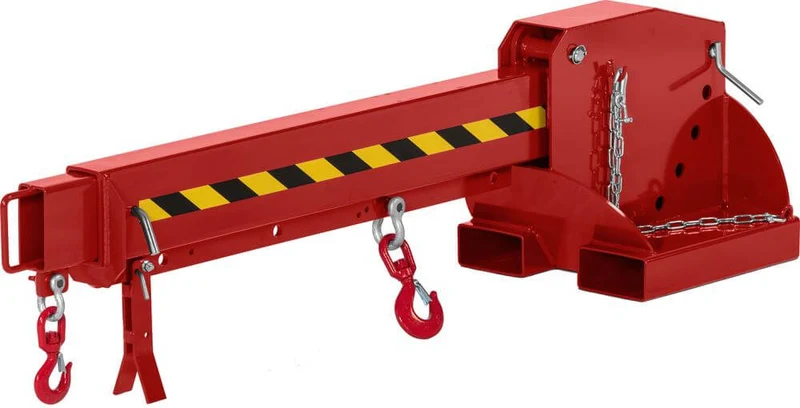 Bras de grue NEUTRAL, type RKT-5 extensible 6 fois, 5000 kg, réglable 5 fois, 2260-3760, RAL 3000 rouge feu