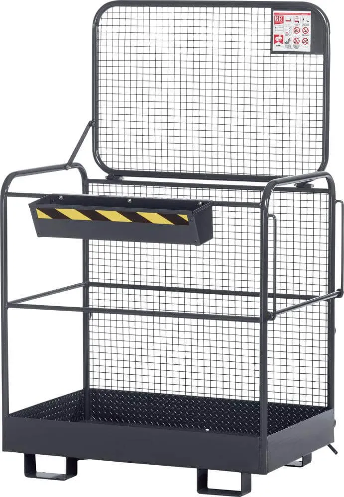 Panier de travail NEUTRE, type RAK-Eco 1200x800x1900 mm capacité de charge 300 kg RAL 7016 gris anthracite
