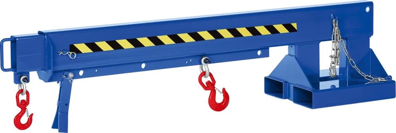 Bras de grue NEUTRE, type RKA-5, extensible 6 fois, 5000 kg, non réglable, 2220-3720, bleu gentiane RAL 5010