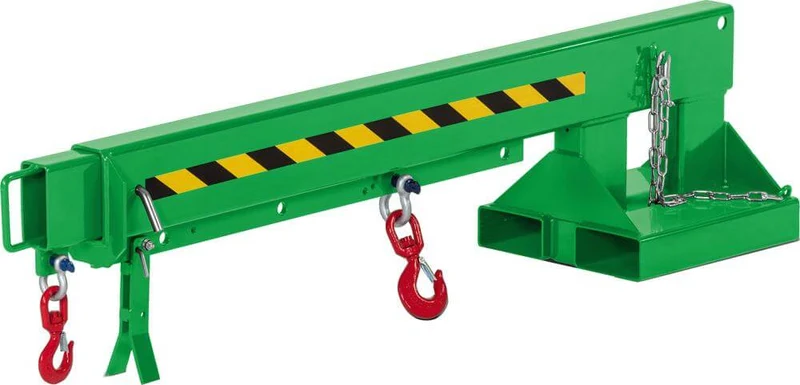 Bras de grue NEUTRE, type RKA-3, extensible 6 fois, 3000 kg, non réglable, 2220-3720, RAL 6018 jaune-vert