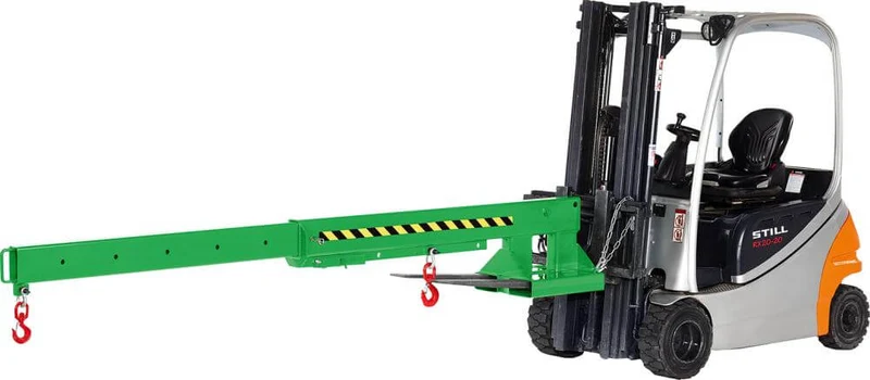 Bras de grue NEUTRE, type RKA-5, extensible 6 fois, 5000 kg, non réglable, 2220-3720, RAL 6018 jaune-vert