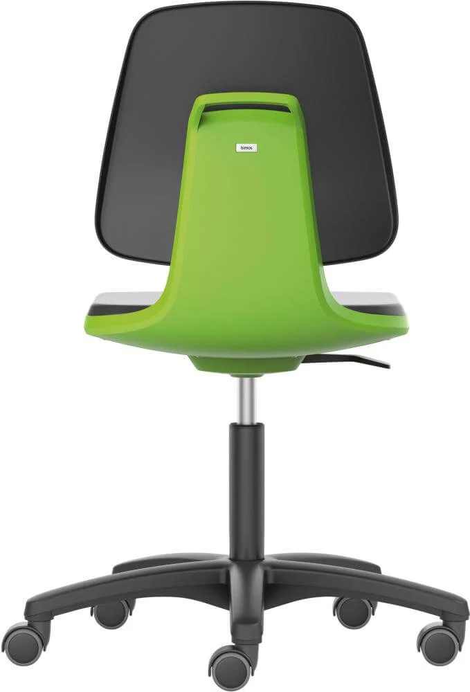 BIMOS, Chaise de travail Bimos Labsit 2, PU vert hauteur d'assise 450-650 mm avec roulettes