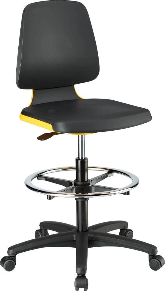 BIMOS, Bimos chaise de travail Labsit 4, PU orange hauteur d'assise 560-810 mm