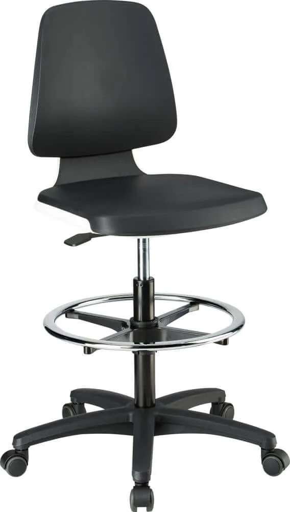 BIMOS, Bimos chaise de travail Labsit 4, PU blanc hauteur d'assise 560-810 mm