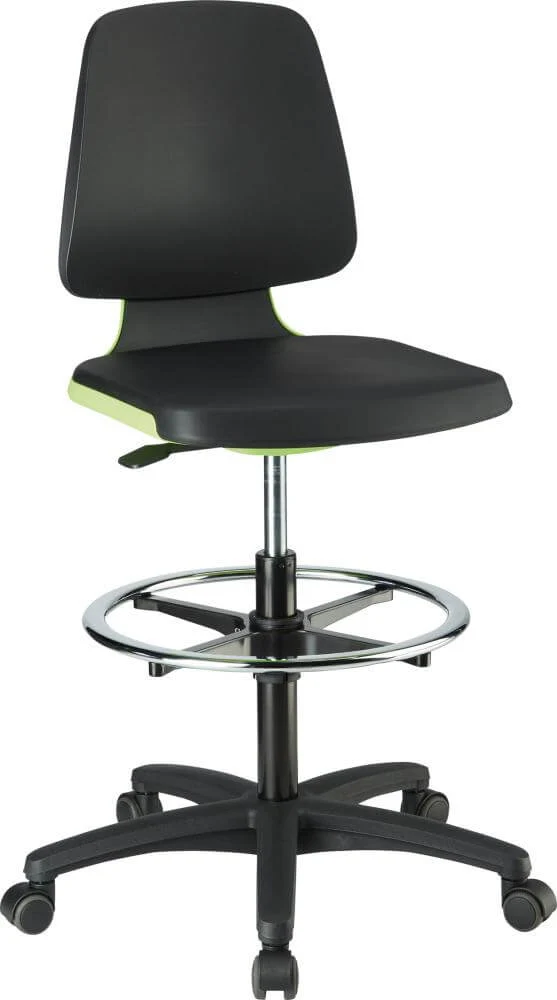 BIMOS, Bimos chaise de travail Labsit 4, PU vert hauteur d'assise 560-810 mm