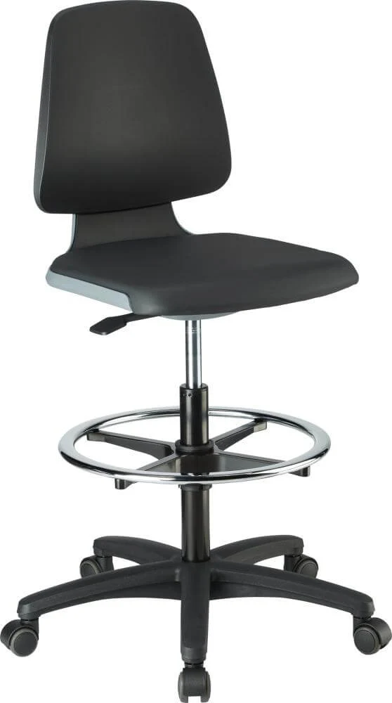BIMOS, Bimos chaise de travail Labsit 4, cuir K anthr. Hauteur d'assise 560-810 mm
