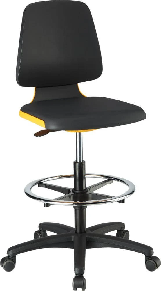 BIMOS, Chaise de travail Bimos Labsit 4, cuir K orange, hauteur d'assise 560-810 mm