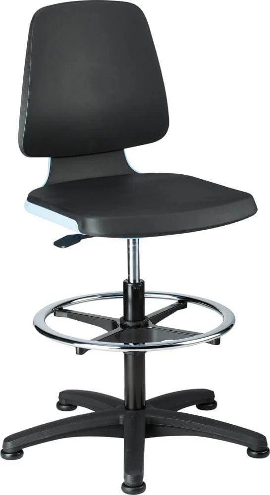 BIMOS, Chaise de travail Bimos Labsit 3, PU bleu hauteur d'assise 520-770 mm