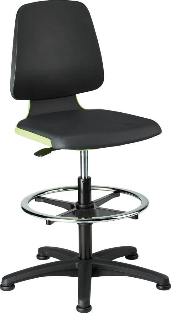 BIMOS, Chaise de travail Bimos Labsit 3, cuir K vert, hauteur d'assise 520-770 mm