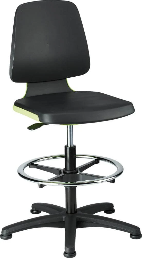 BIMOS, Bimos chaise de travail Labsit 3, PU vert hauteur d'assise 520-770 mm