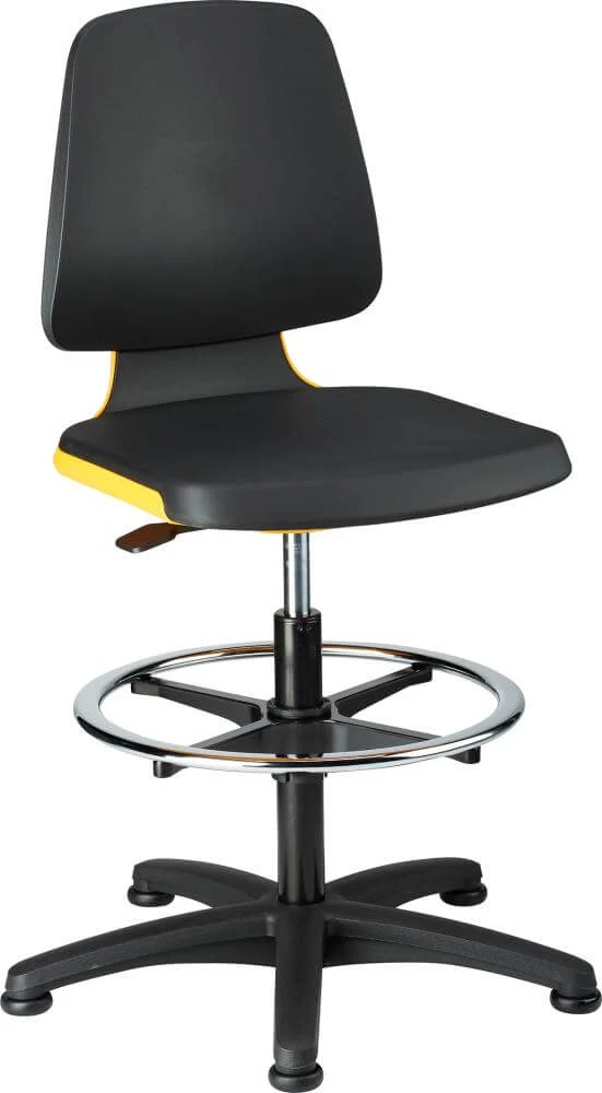 BIMOS, Bimos chaise de travail Labsit 3, PU orange hauteur d'assise 520-770 mm