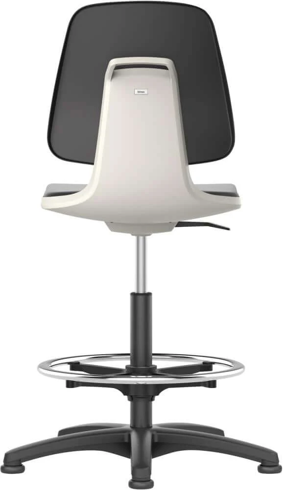 BIMOS, Bimos chaise de travail Labsit 3, cuir K blanc hauteur d'assise 520-770 mm