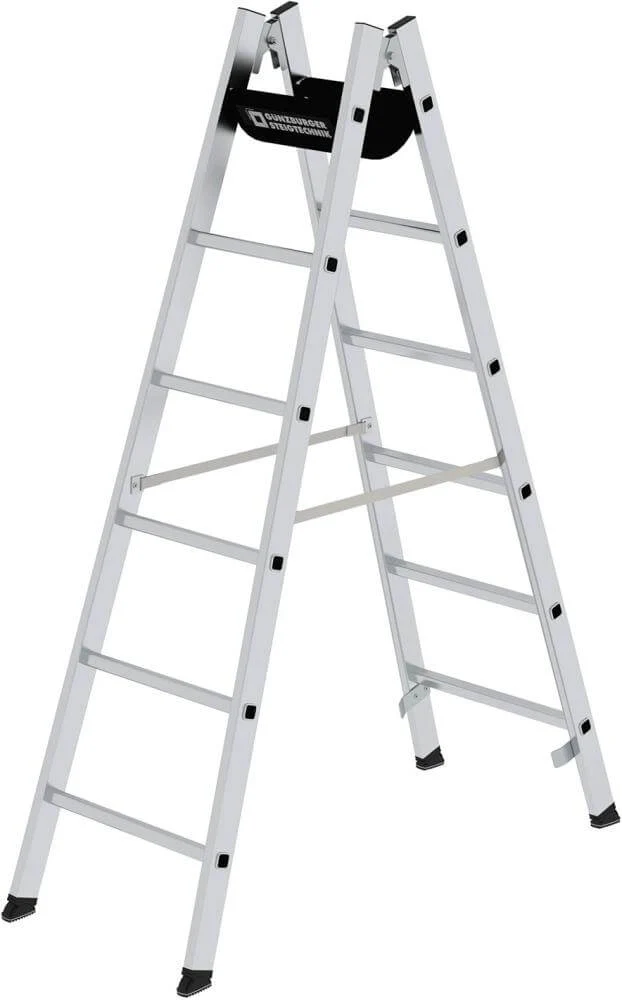 Échelle en aluminium MUNK, 2x6 échelons Longueur de l'échelle 1,83 m Hauteur de travail jusqu'à 3,30 m