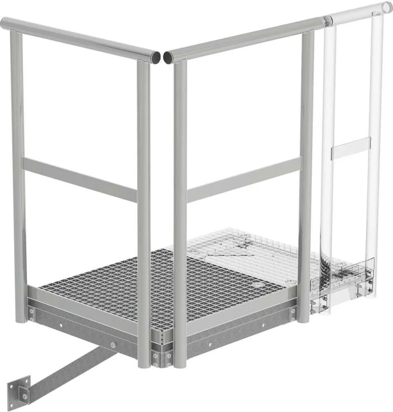 Socle de base MUNK, acier galvanisé B800xT800 mm GÜNZBURGER STEIGTECHNIK