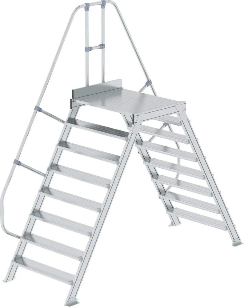 Passerelle MUNK, 60 degrés 8 marches B 1000 mm hauteur libre 1890 mm débord 3180 mm