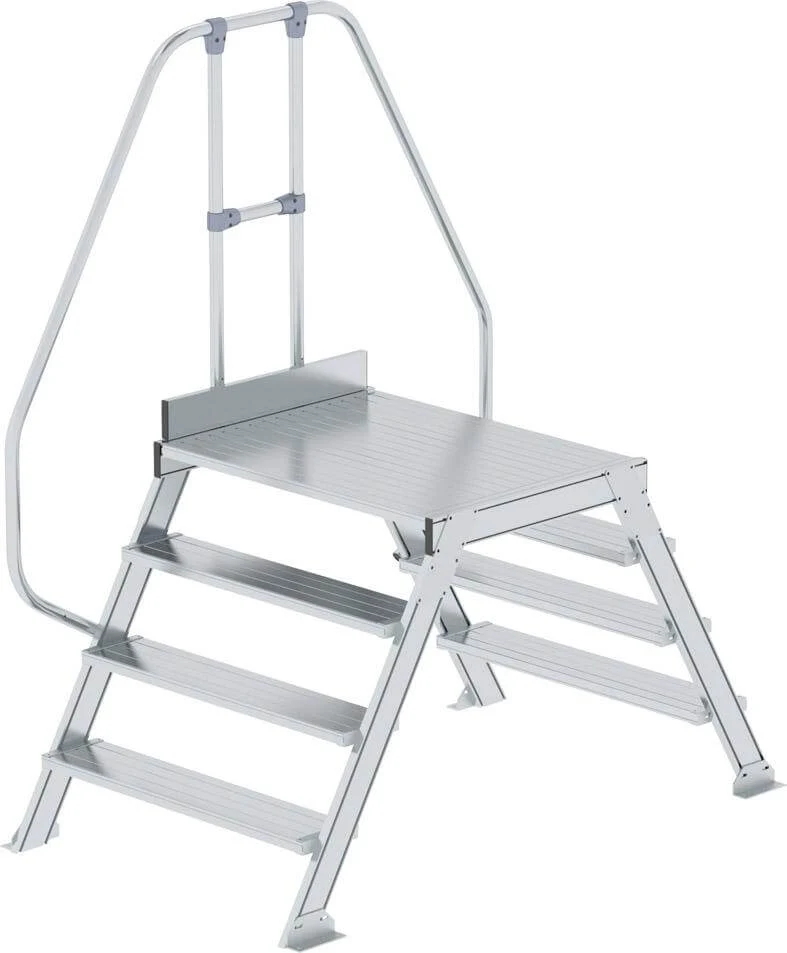 Passerelle MUNK, 60 degrés 4 marches B 1000 mm hauteur libre 930 mm débord 2080 mm
