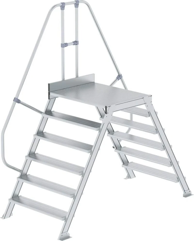 Passerelle MUNK, 60 degrés 6 marches B 1000 mm hauteur libre 1420 mm débord 2650 mm