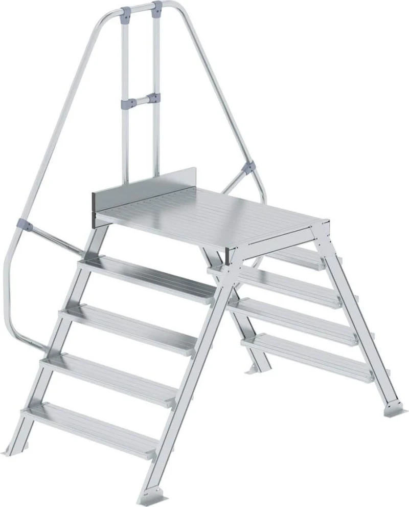 Passerelle MUNK, 60 degrés 5 marches B 1000 mm hauteur libre 1170 mm débord 2340 mm