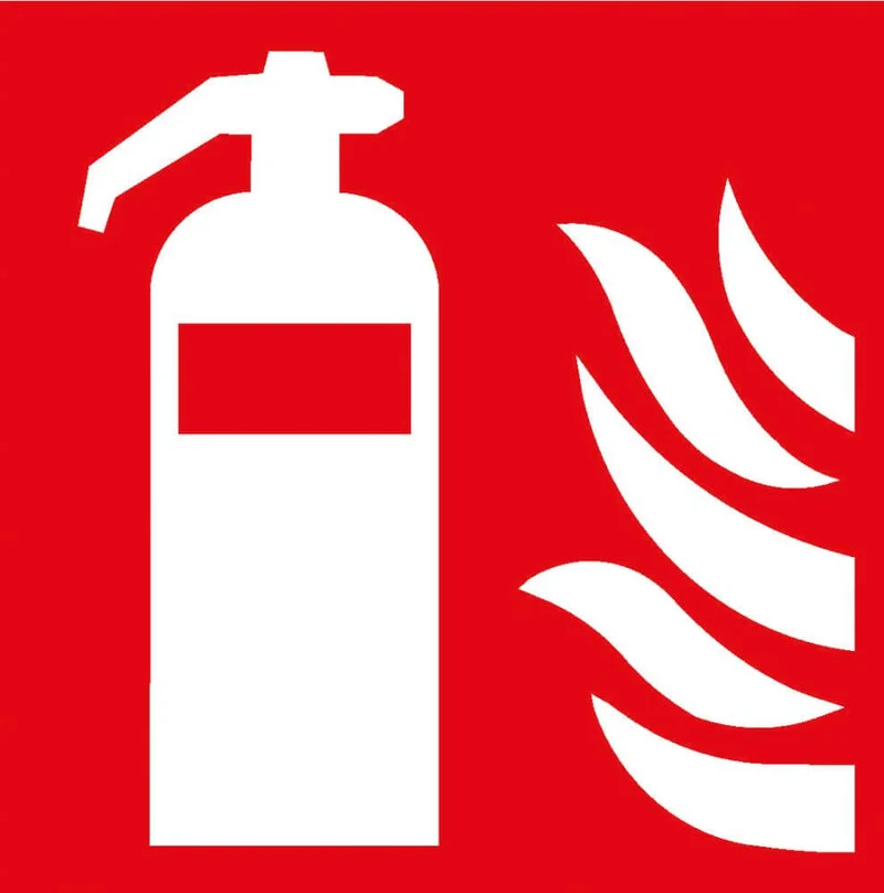 Plaque de protection incendie NEUTRE, Alu L200xH200 mm Extincteur photoluminescent