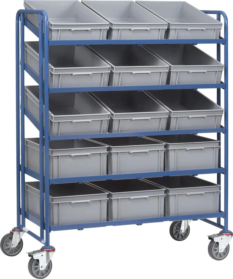 Chariot porte-bacs Euro FETRA, 1398 15 bacs, 1240x610mm