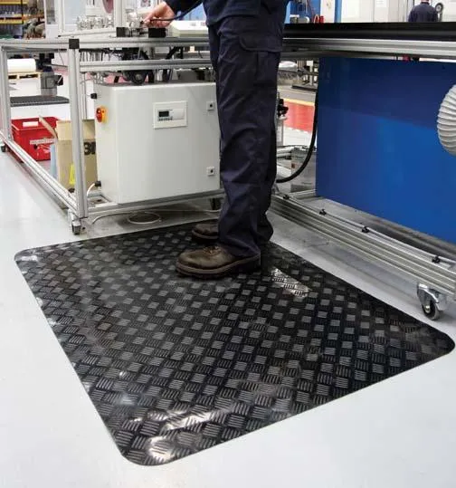Tapis ergonomique ESD COBA, Senso Dial noir, l 100 x l 1000 cm, rouleau