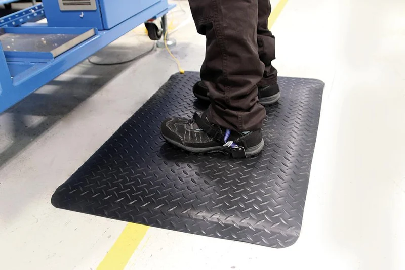 Tapis antifatigue COBA, plaque de pont antistatique, noir