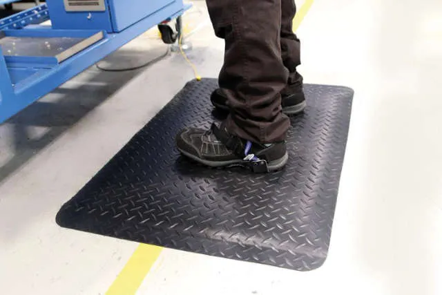Tapis antifatigue COBA, plaque de pont antistatique, noir