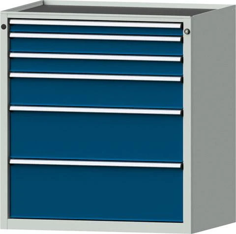 Armoire à tiroirs ANKE, 3005 750x600mm, 6 SL,7035/5010