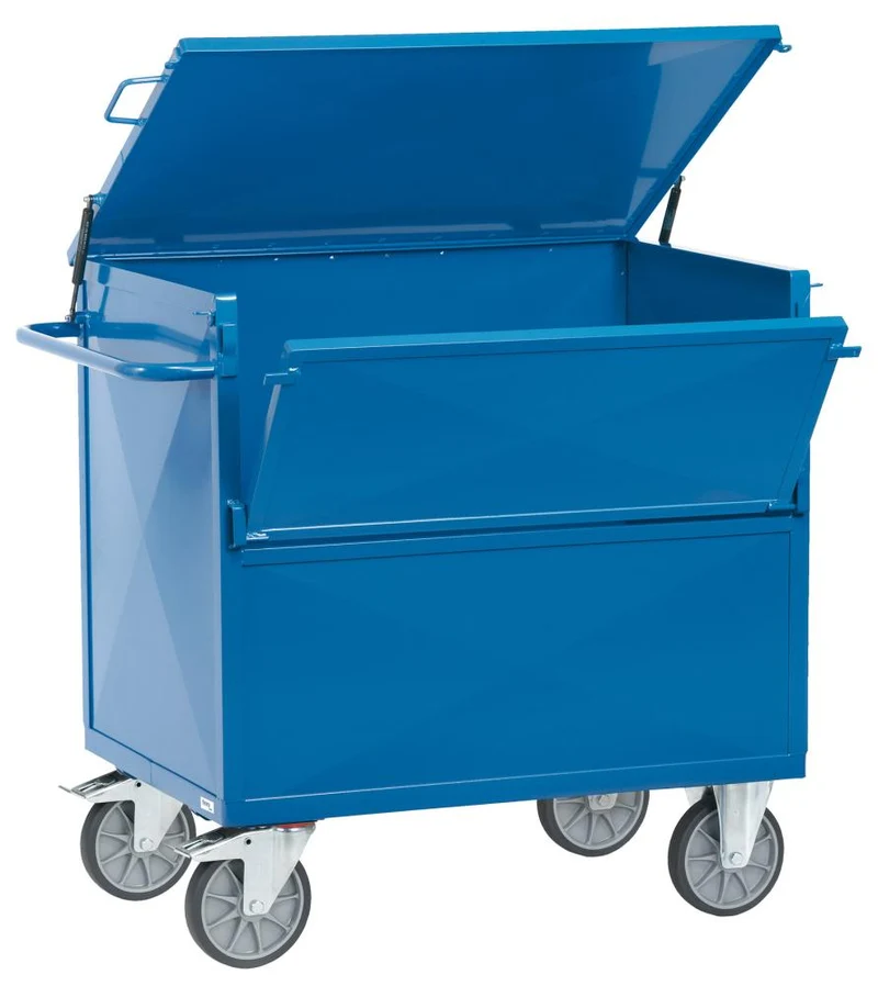 Chariot caisse en tôle FETRA, 2862 1000x700mm avec couvercle fetra