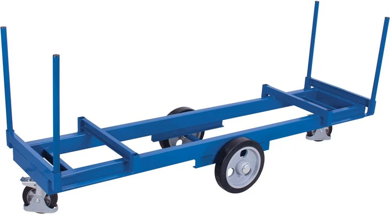 Chariot porte-matériaux long VARIOFIT, 2000 kg, roues en caoutchouc 2500 x 720 mm VarioFit
