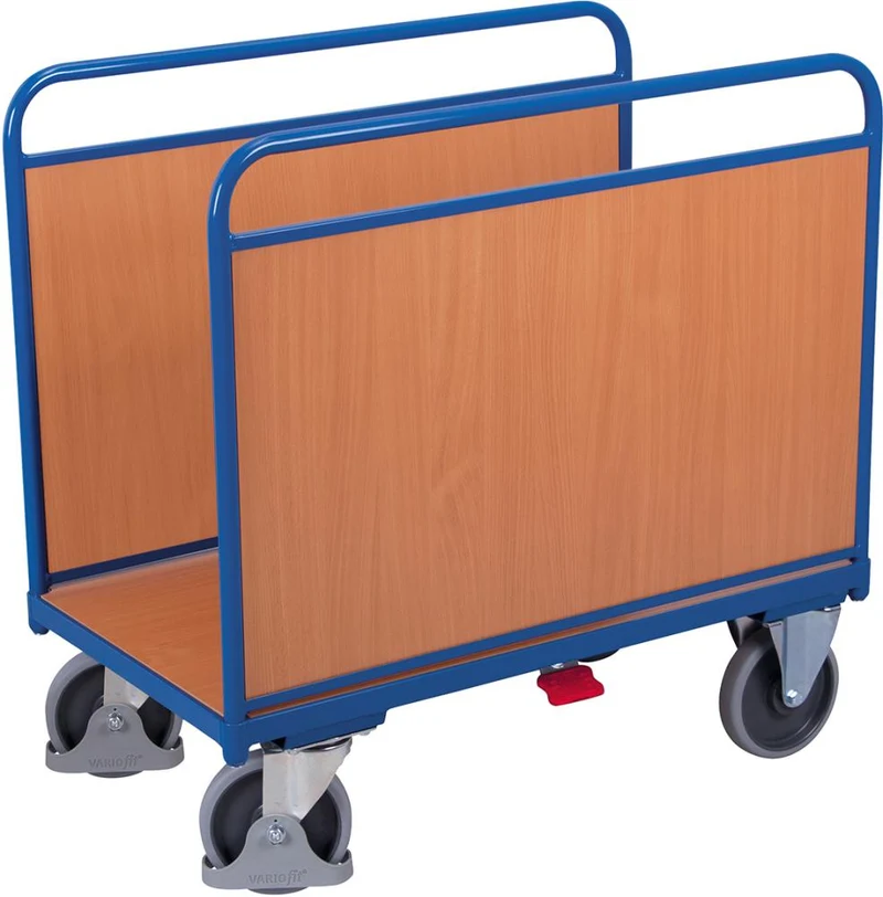 Chariot pour barres longues VARIOFIT, 500 kg 1260 x 750 mm Roues en caoutchouc VarioFit
