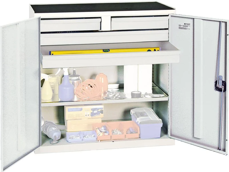 Armoire à outils STUMPF, S2000 RAL 7035/7035 4 tiroirs 1 étagère-bac