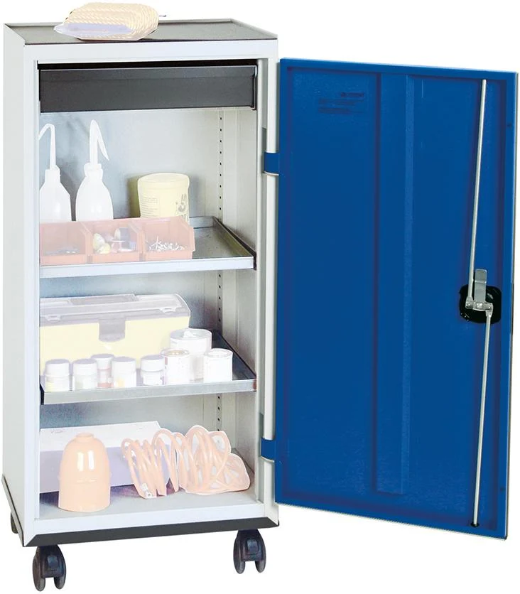 Armoire à outils STUMPF, S3000 RAL 7035/5010 1 tiroir 100 mm 2 étagères-bacs