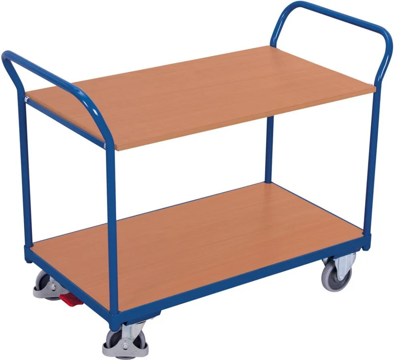 Chariot de table VARIOFIT, 200 kg 2 étagères Surface de chargement 850x500 mm VarioFit