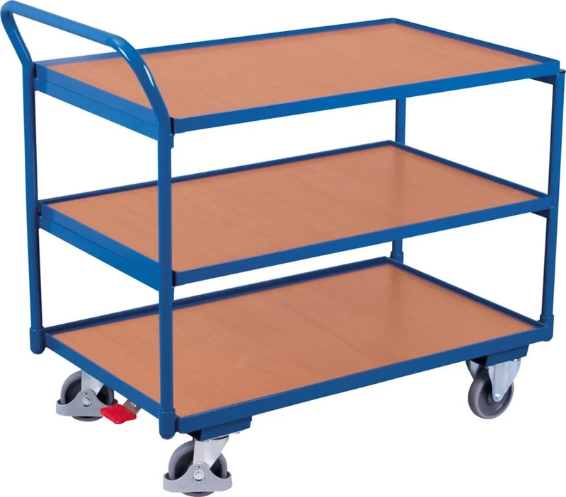 Chariot à plateaux VARIOFIT, 250 kg 835x490 mm 3 étagères VarioFit