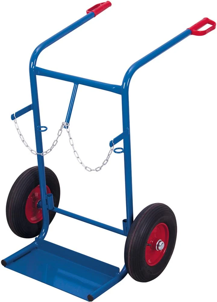 Chariot porte-bouteilles en acier VARIOFIT, 200 kg 2x40-50 l roues pneumatiques VarioFit