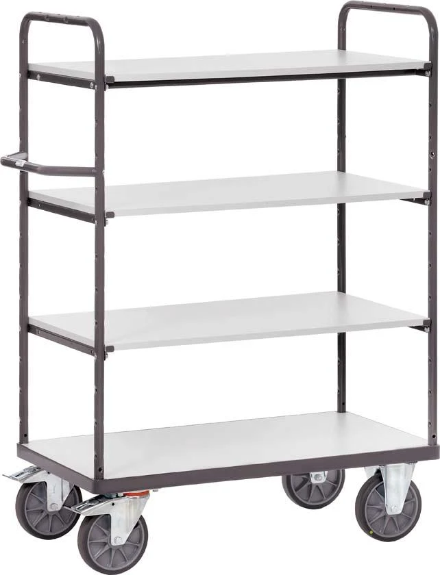 Chariot à étagères ESD FETRA, avec 4 LF 400kg, 1000x600mm