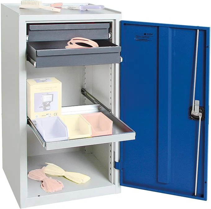 Armoire à outils STUMPF, S3000 RAL 7035/5010 2 tiroirs coulissants 1 étagère à bac