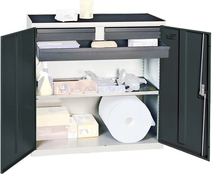 Armoire à outils STUMPF, S3000 RAL 7035/7016 3 tiroirs 1 étagère-bac