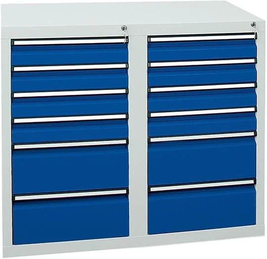 Armoire à tiroirs STUMPF, 12 SLR 900x1000x500 mm 7035/5010