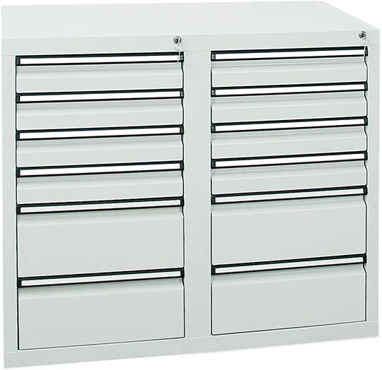 Armoire à tiroirs STUMPF, 12 SLR 900x1000x500 mm gris mat