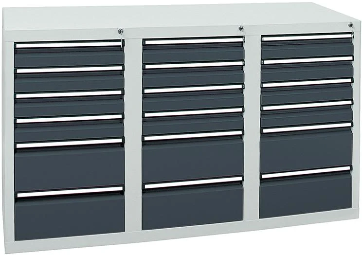 Armoire à tiroirs STUMPF, STS 410 RAL 7035/7016 12x100 6x200 mm
